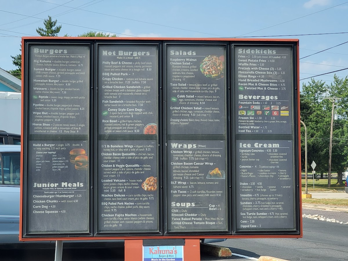 Kahuna's Burgers Menu - Image 3